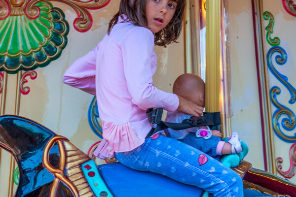 san francisco tourist on carousel